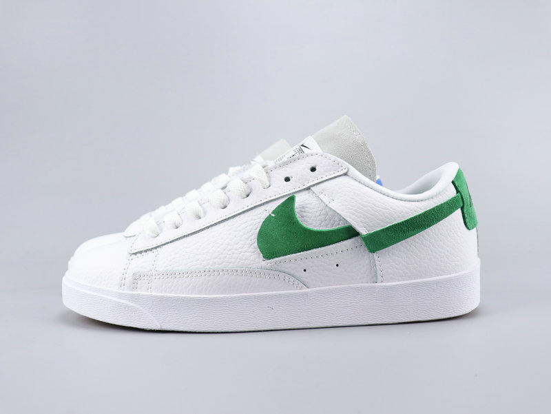 2020 Women Nike Blazer Low SE White Green Blue Shoes